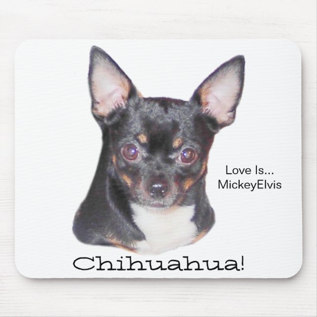 Chihuahua MickeyElvis Mousepad Musmatta (Framsidan)