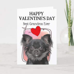 Chihuahua Mormor Anpassad Alla Hjärtans Dag-kort Helgkort