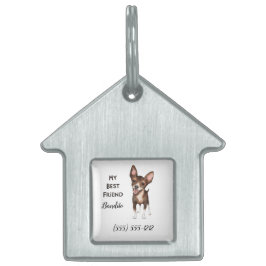 Chihuahua My Best Friend Anpassningsbar Hund House ID-bricka Husdjur