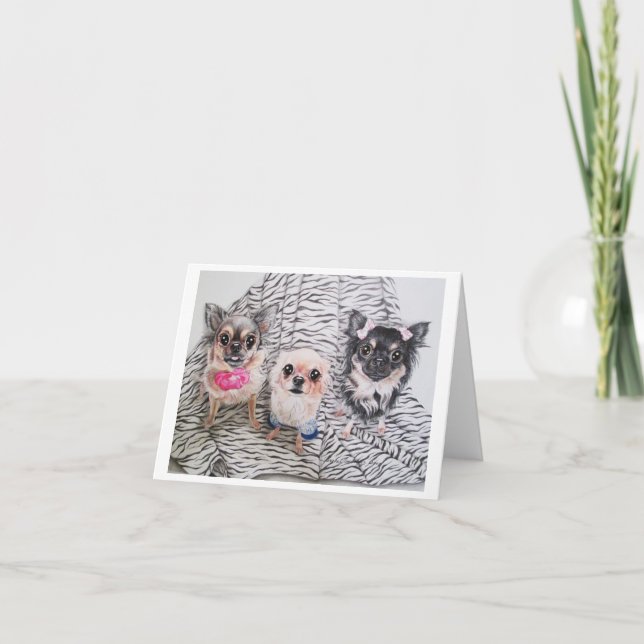 Chihuahua Notecards Kort (Framsida)