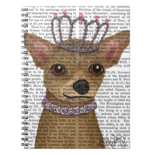 Chihuahua och Tiara Anteckningsbok Med Spiral