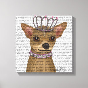 Chihuahua och Tiara Canvastryck