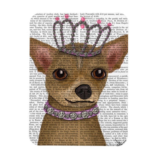 Chihuahua och Tiara Magnet (Vertikal)