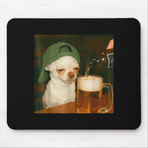 Chihuahua Öl Roligt Meme Hund Reaktion Humor Hund Musmatta