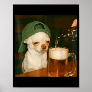 Chihuahua Öl Roligt Meme Hund Reaktion Humor Hund Poster