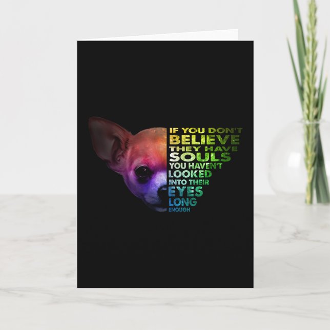 Chihuahua om du inte tror att de har själar kort (Framsida)