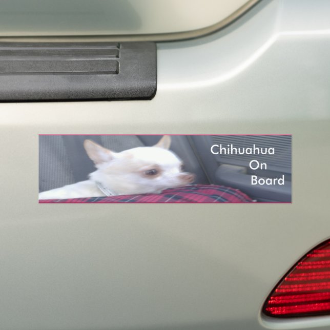 Chihuahua ombord Bumper Sticker Bildekal (På Bil)