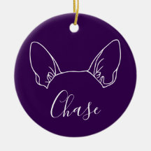 Chihuahua-ornament (Om-logotyp)