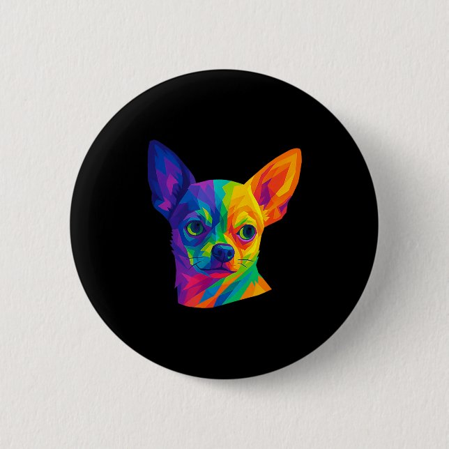 Chihuahua P Art Rtrait For Dog Owners  Knapp (Framsida)
