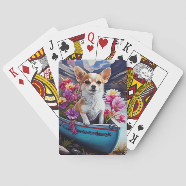 Chihuahua på en Paddle: En scen Äventyr Casinokort (Baksidan)