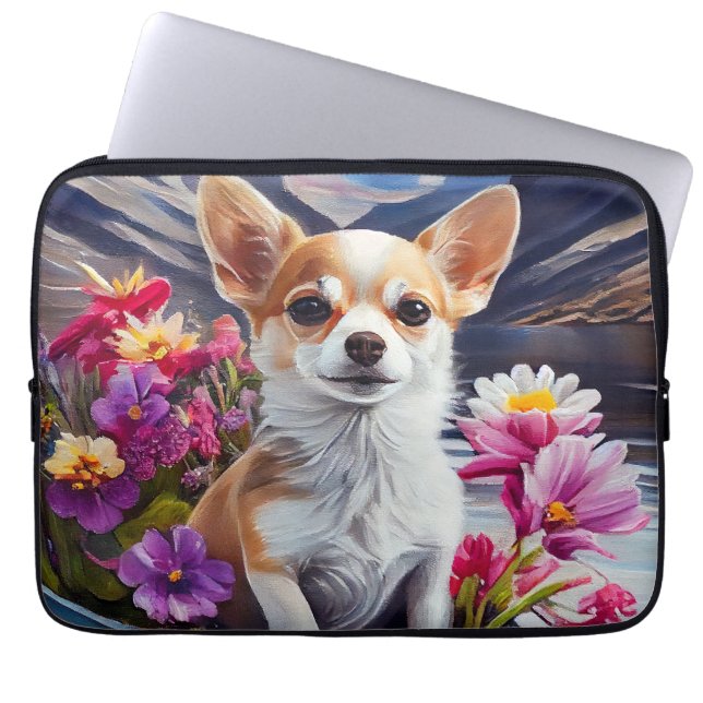 Chihuahua på en Paddle: En scen Äventyr Laptop Fodral (Framsidan)