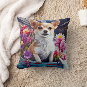 Chihuahua på paddel: Ett naturskönt äventyr Kudde