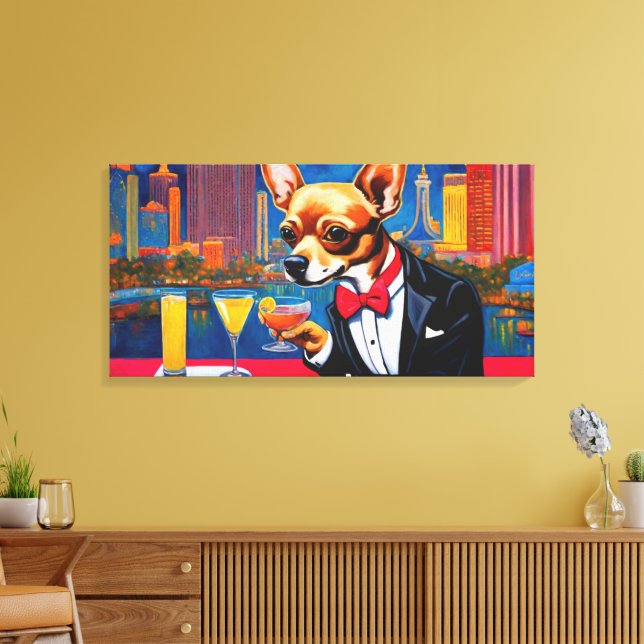 CHIHUAHUA PÅ STADEN 2 CANVASTRYCK (Insitu (Vardagsrum))