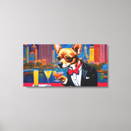 CHIHUAHUA PÅ STADEN 2 CANVASTRYCK