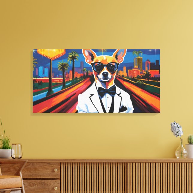 CHIHUAHUA PÅ STADEN 4 CANVASTRYCK (Insitu (Vardagsrum))