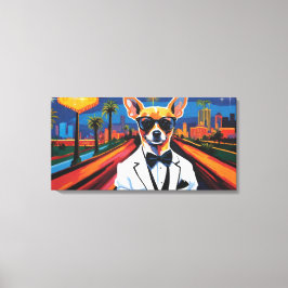CHIHUAHUA PÅ STADEN 4 CANVASTRYCK