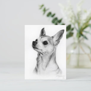 Chihuahua Painting by Hand Vykort