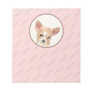 Chihuahua Painting - Cute Original Hund Art Anteckningsblock