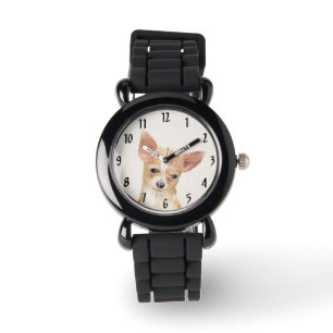 Chihuahua Painting - Cute Original Hund Art Armbandsur