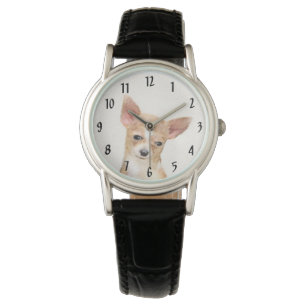 Chihuahua Painting - Cute Original Hund Art Armbandsur