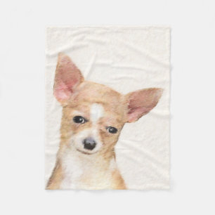 Chihuahua Painting - Cute Original Hund Art Fleecefilt