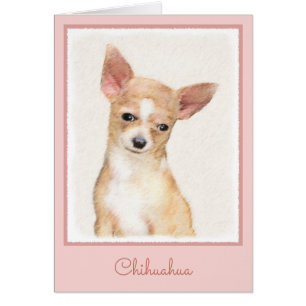 Chihuahua Painting - Cute Original Hund Art Hälsningskort