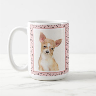 Chihuahua Painting - Cute Original Hund Art Kaffemugg