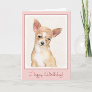 Chihuahua Painting - Cute Original Hund Art Kort