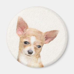 Chihuahua Painting - Cute Original Hund Art Magnet