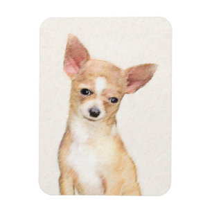 Chihuahua Painting - Cute Original Hund Art Magnet