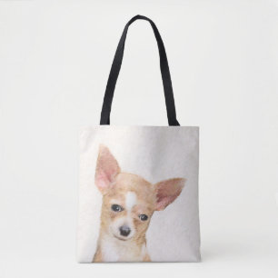 Chihuahua Painting - Cute Original Hund Art Tygkasse