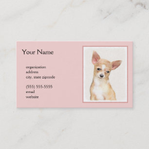 Chihuahua Painting - Cute Original Hund Art Visitkort