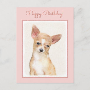Chihuahua Painting - Cute Original Hund Art Vykort