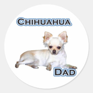 Chihuahua Pappa 4 - Sticker Runt Klistermärke