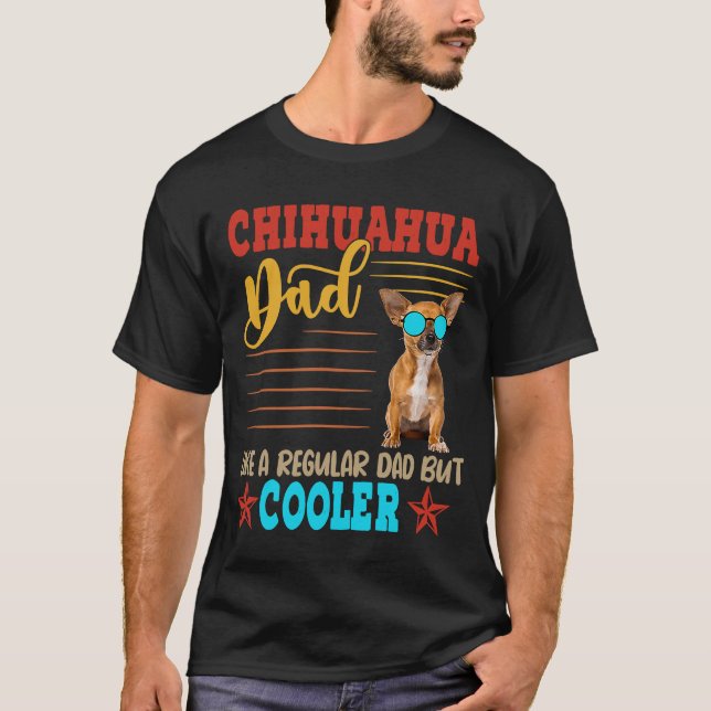 Chihuahua Pappa Definition Coola Hund Sunglass T Shirt (Framsida)