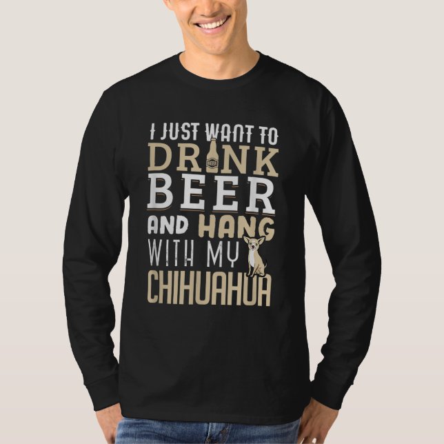 Chihuahua Pappa, Fars dag Hund älskare-gåva T Shirt (Framsida)