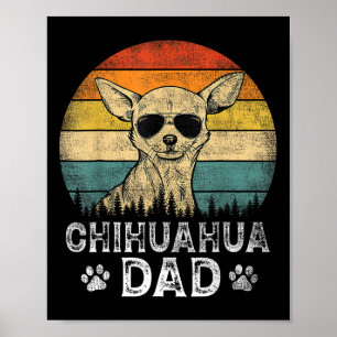 Chihuahua Pappa Hundälskarna Fars dag Tee Poster