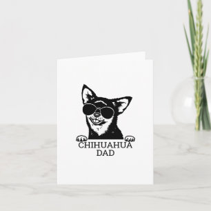 Chihuahua Pappa I Glasögon Fars Dag Husdjur Kort