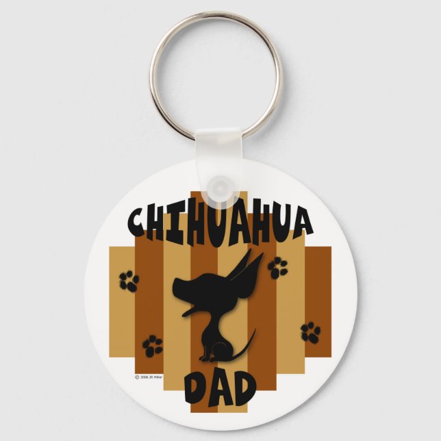 Chihuahua Pappa Keychain Nyckelring (Framsida)
