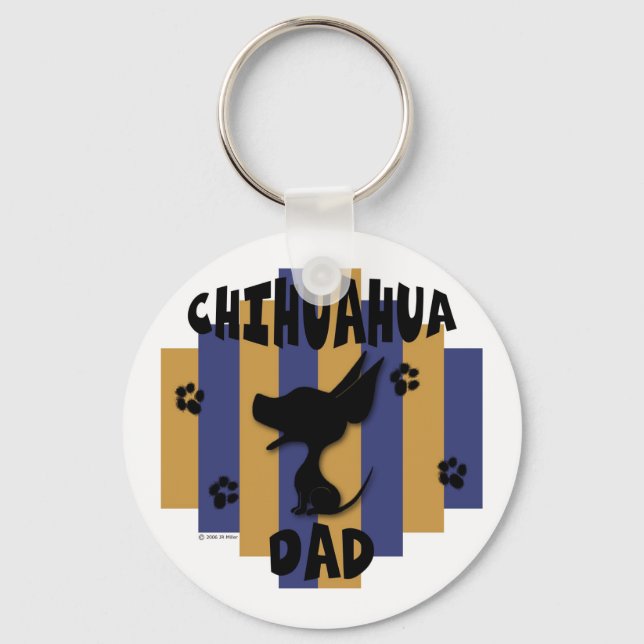 Chihuahua Pappa Keychain Nyckelring (Framsida)