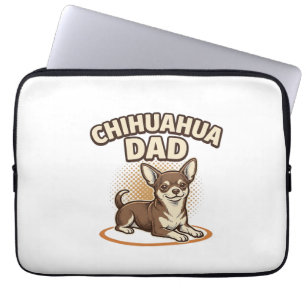 Chihuahua Pappa Vintage Gravyr Hundälskare Design_ Laptop Fodral