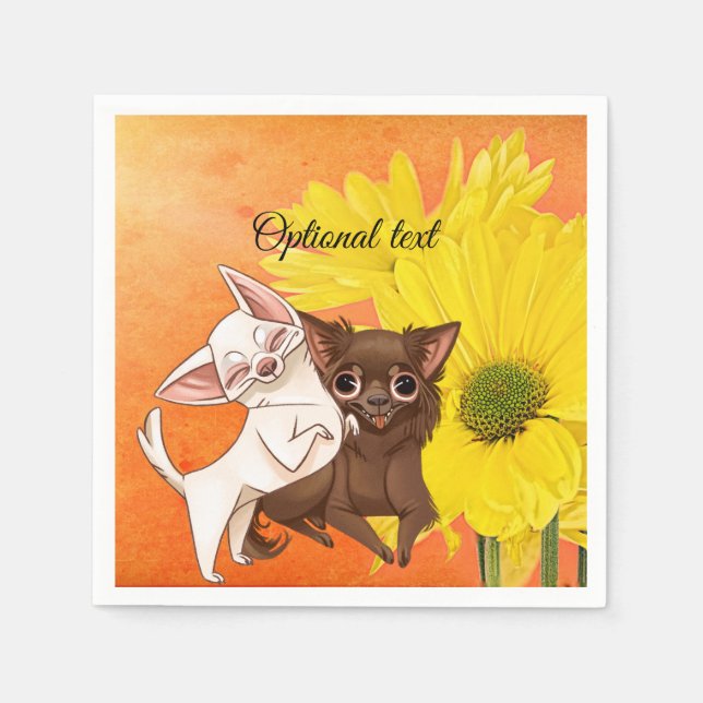 Chihuahua Pappra Party Napkins Pappersservett (Framsidan)