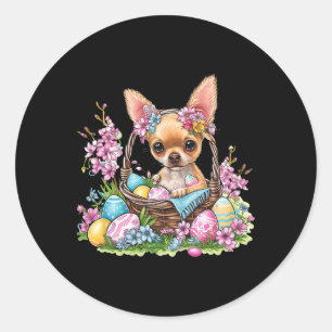 Chihuahua Påsk Chihuahua Bunny Öron Graphic Runt Klistermärke