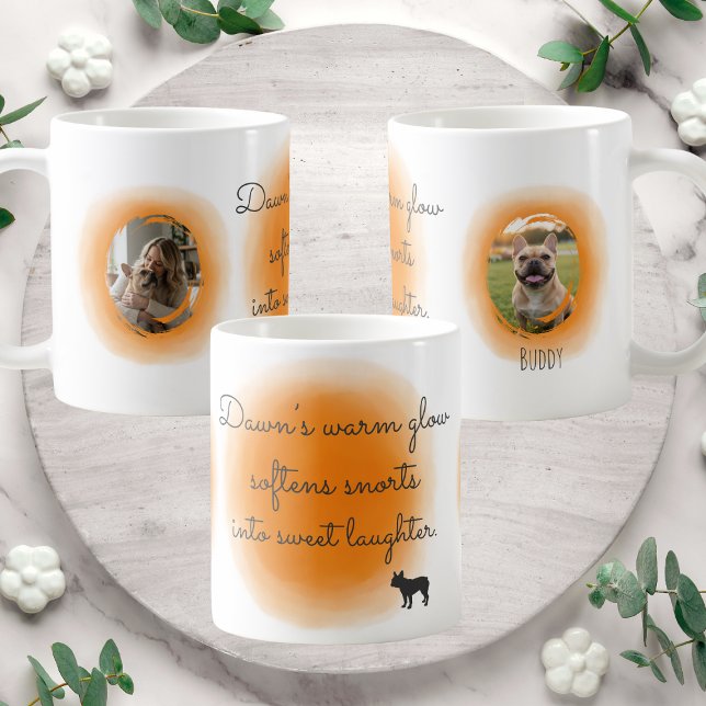 Chihuahua Pastell Orange Mugg med Anpassade Bilder (Skapare uppladdad)