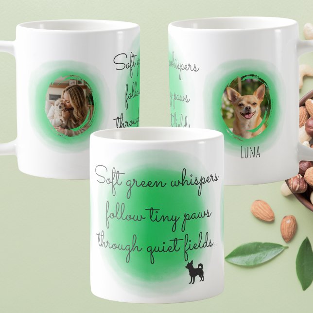 Chihuahua Pastellgrön Mugg med Anpassade Bilder (Skapare uppladdad)
