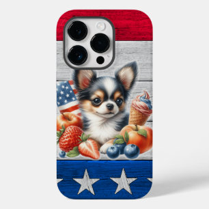 Chihuahua Patriotic Fruit USA Long Hair Chihuahua