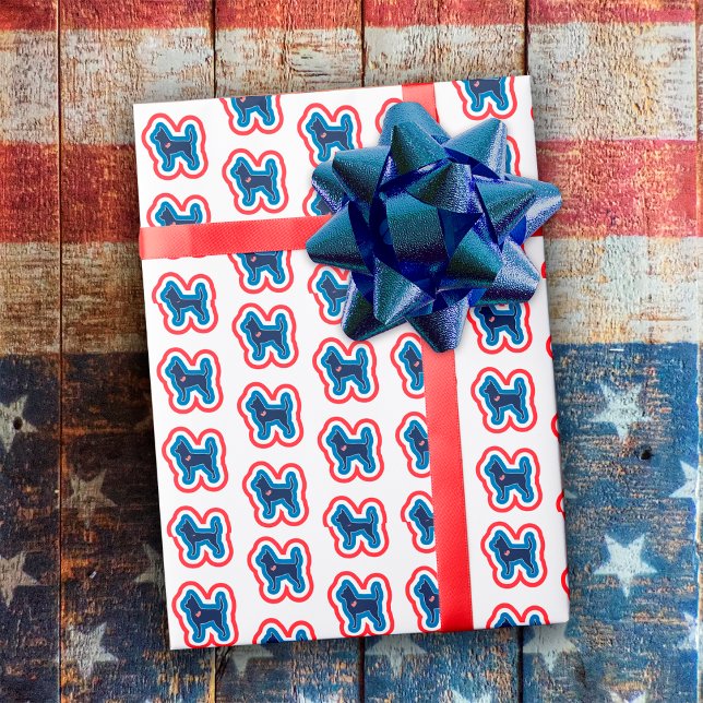 Chihuahua Patriotic Red White och Blue 4 juli Presentpapper (Skapare uppladdad)