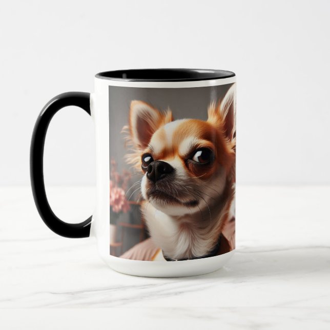 Chihuahua "People-not a Fläkt", julkaffe Mugg (Vänster)