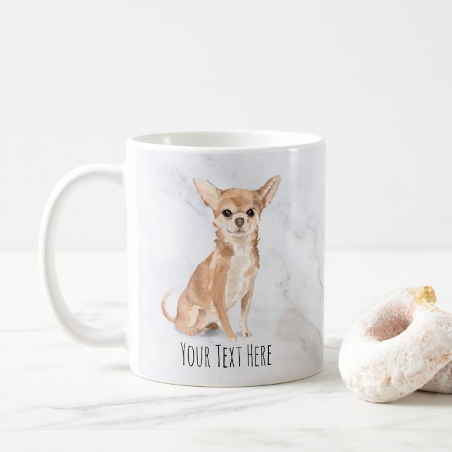 Chihuahua Personlig mugg (Med munk)
