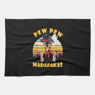 chihuahua pew madafakas (rolig chihuahua älskare) kökshandduk